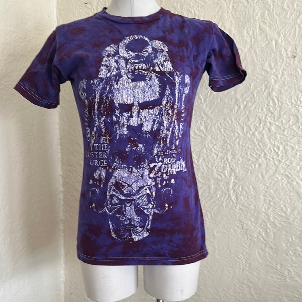 Rob Zombie Limited Edition Sinister Urge Purple Tie Dye 20th Anniversary Shirt